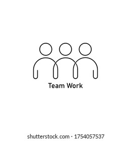 Team work concept logo, team work icon, vector illustration. 