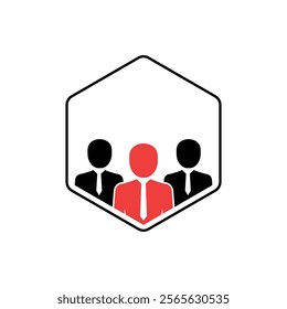 team work connect like together logo. concept of individual company workforce or employment and finding talent. flat simple trend modern searching job