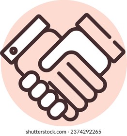 Team work cooperation, illustration or icon, vector on white background.