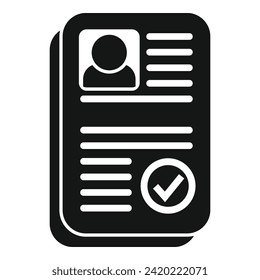 Icono de equipo de trabajo cv vector simple. Trata de vocación. Comercio de vitaminas