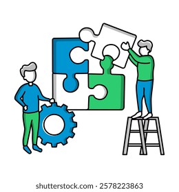 Team Work Icon. Collaboration and Group Effort Illustration for Business and Projects.