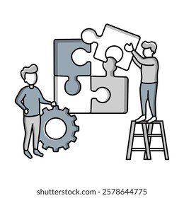 Team Work Icon. Collaboration and Group Effort Illustration for Business and Projects.