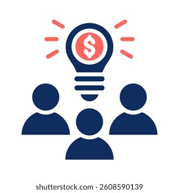Team Work Icon Element for Design