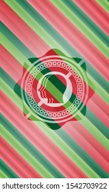 team work icon inside christmas badge background.