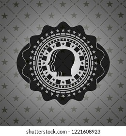 team work icon inside dark emblem. Retro