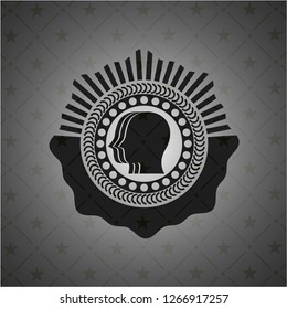 team work icon inside retro style black emblem