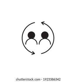 team work icon, isolated team work sign icon, vector illustration