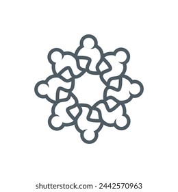 team work icon logo template