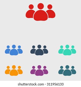Team work  icon. Office workers and business team.