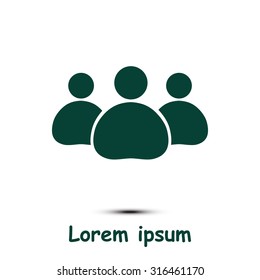 Team work  icon. Office workers and business team.