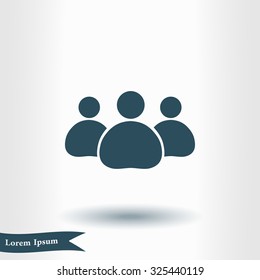 Team work  icon. Office workers and business team.