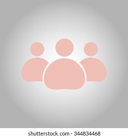 Team work icon. Office workers and business team.