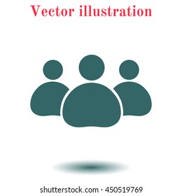 Team work  icon. Office workers and business team.