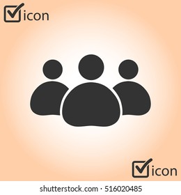 Team work  icon. Office workers and business team.