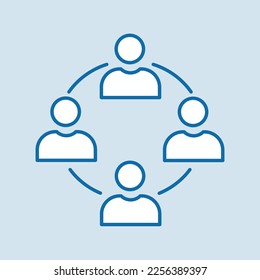 Icono de Team Work en la colaboración de trabajo
