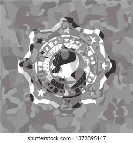 team work icon on grey camo pattern