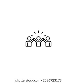 Team work Icon on white background