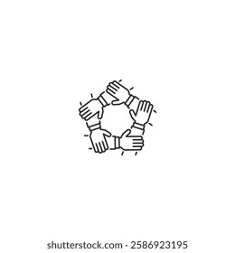 Team work Icon on white background