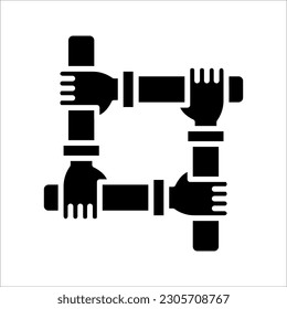 Team Work Icon geeignet für Infografiken, Websites, Printmedien und Schnittstellen. Vektorgrafik auf weißem Hintergrund