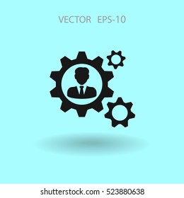 Team work icon. vector illustration