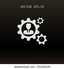 Icono de trabajo en equipo. ilustración vectorial