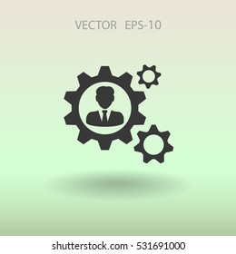 Team work icon. vector illustration