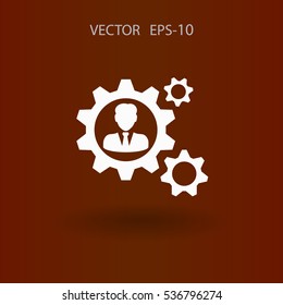 Team work icon. vector illustration
