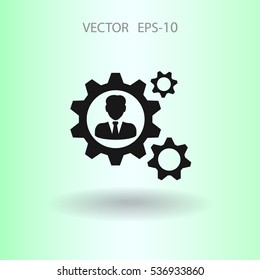 Icono de trabajo en equipo. ilustración vectorial