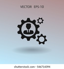 Team work icon. vector illustration