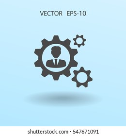 Icono de trabajo en equipo. ilustración vectorial
