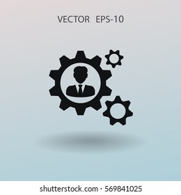 Team work icon. vector illustration