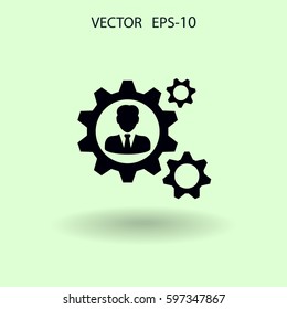 Team work icon. vector illustration