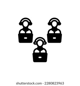 Team Work icon in vector. Logotype