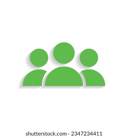 Team work icon vector. People group sign symbol in flat style