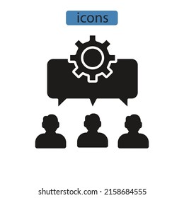 team work  icons  symbol vector elements for infographic web