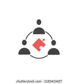 Símbolo de símbolo de iconos de trabajo de equipo elementos vectoriales para web infográfica