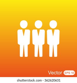 Team work icon.Vector illustration. Flat design.