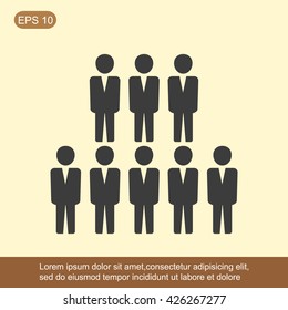 Team work icon.Vector illustration. Flat design.
