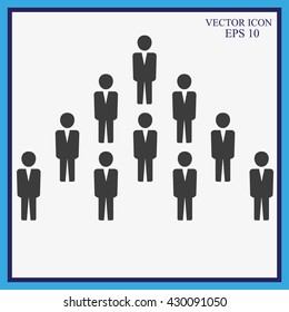 Team work icon.Vector illustration. Flat design.
