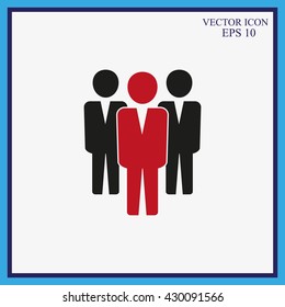 Team work icon.Vector illustration. Flat design.
