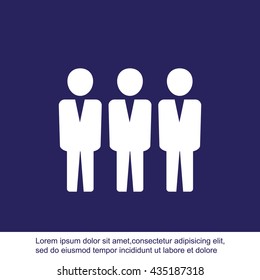Team work icon.Vector illustration. Flat design.
