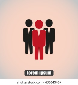 Team work icon.Vector illustration. Flat design.