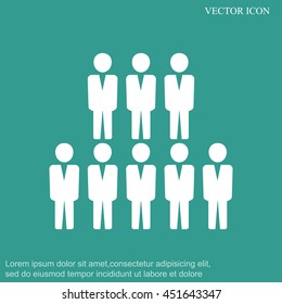 Team work icon.Vector illustration. Flat design.
