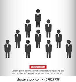 Team work icon.Vector illustration. Flat design.