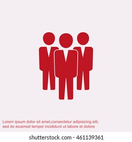 Team work icon.Vector illustration. Flat design.