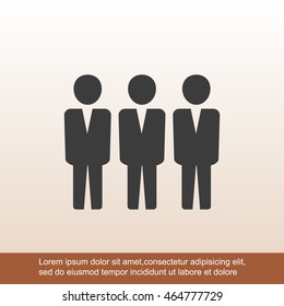 Team work icon.Vector illustration. Flat design.