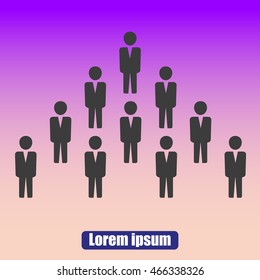 Team work icon.Vector illustration. Flat design.