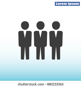 Team work icon.Vector illustration. Flat design.