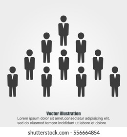 Team work icon.Vector illustration. Flat design.