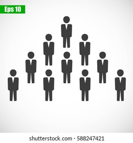 Team work icon.Vector illustration. Flat design.